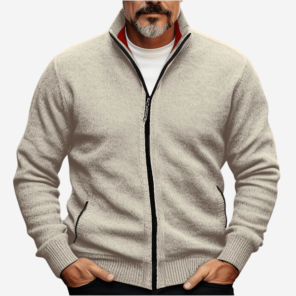 Federico | Cardigan a maglia con zip per uomo