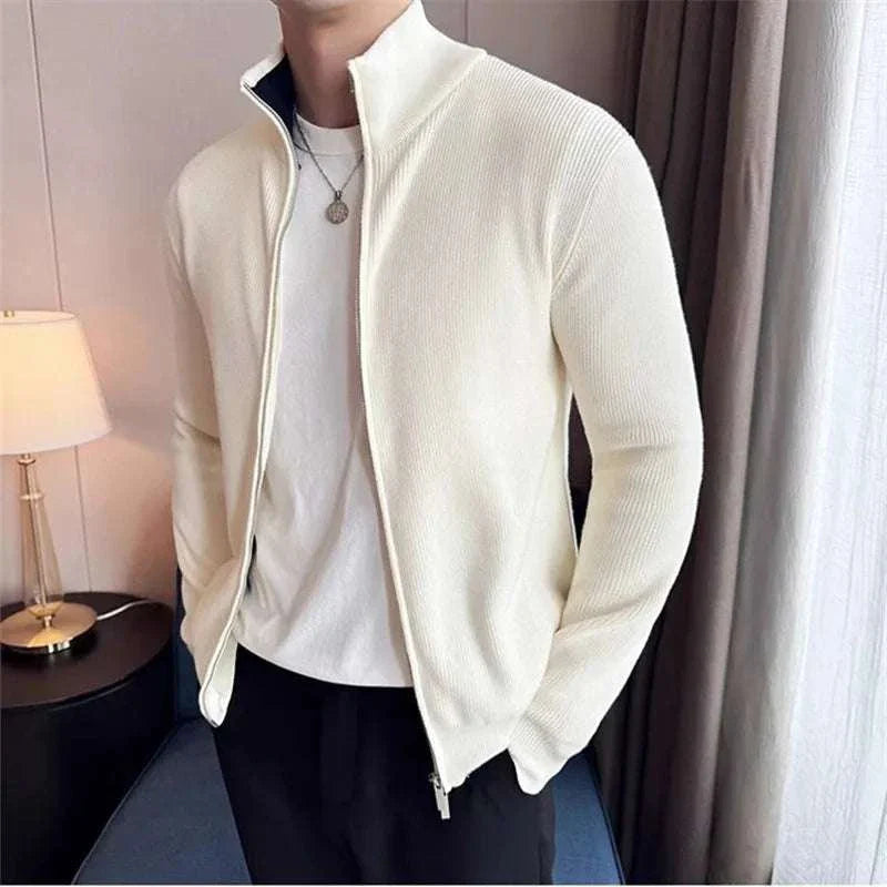 Lorenzo | Cardigan con cerniera lavorato a maglia per uomo