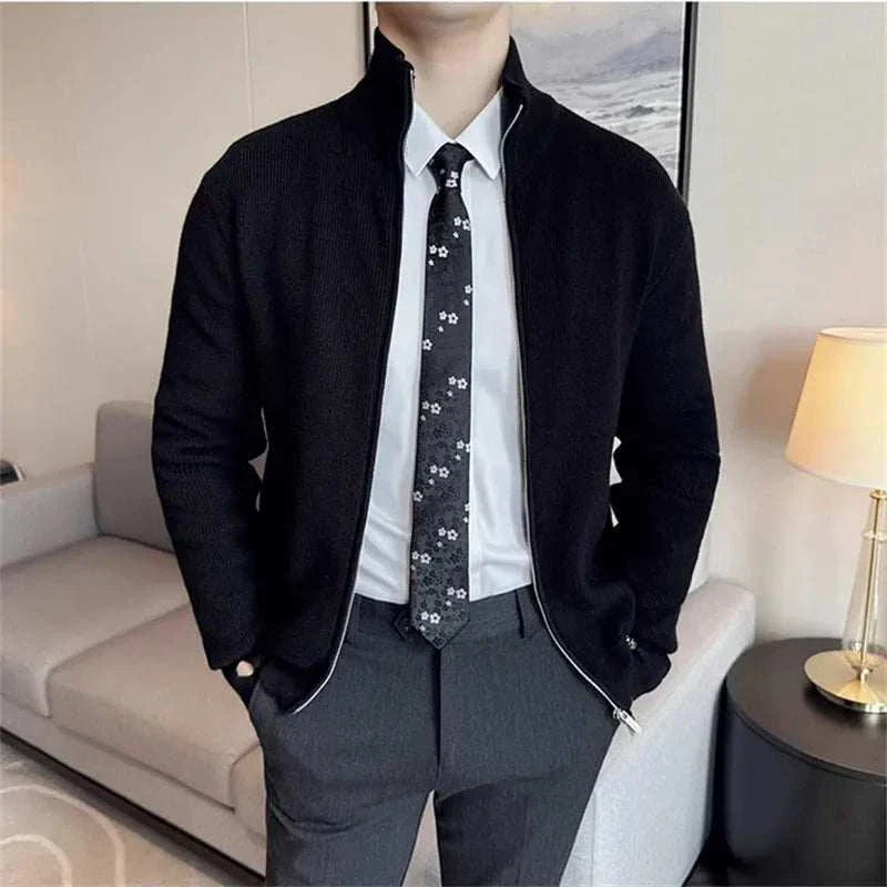 Lorenzo | Cardigan con cerniera lavorato a maglia per uomo