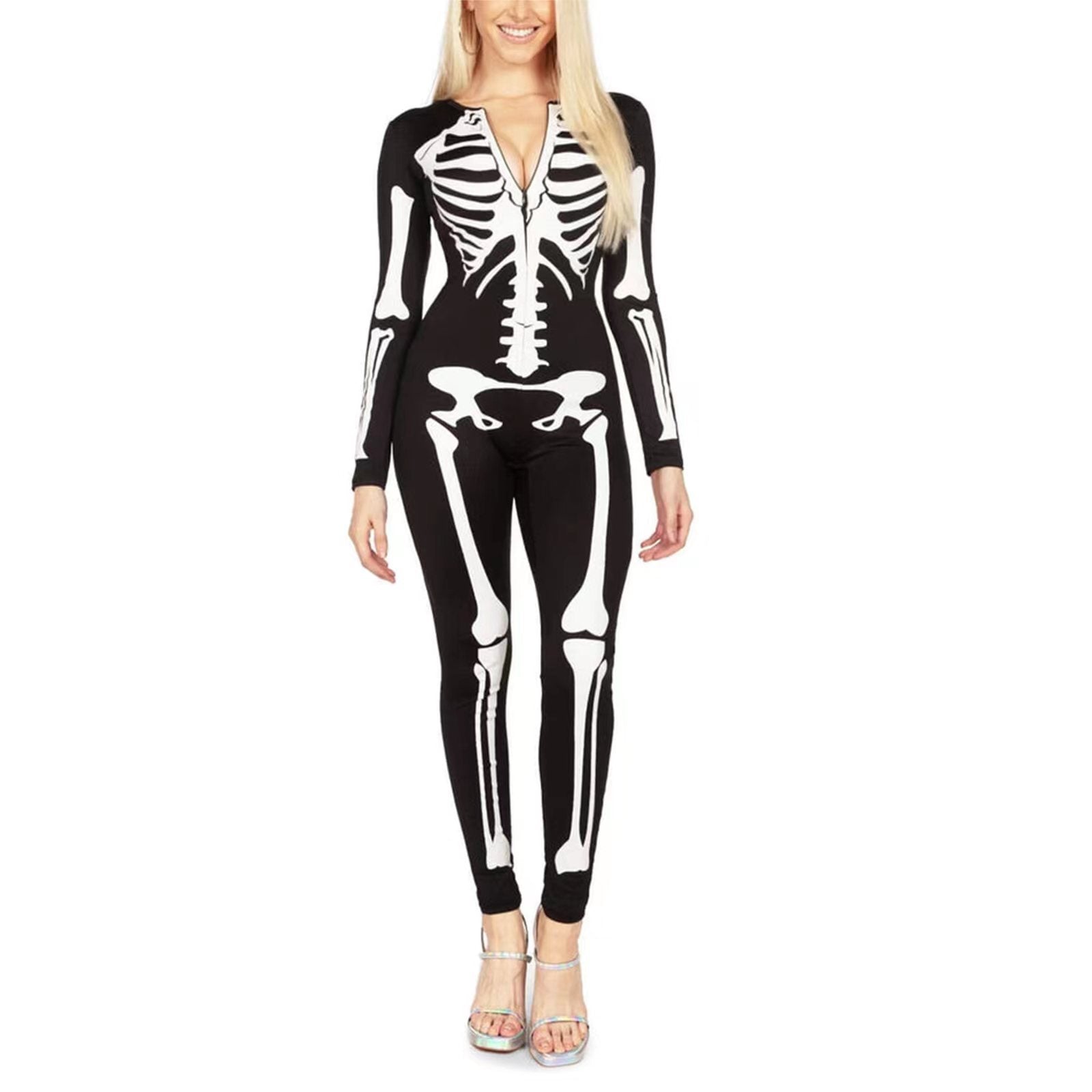 Costume scheletro stampato Halloween