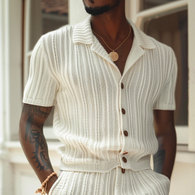 Completo Uomo Slim Fit in Maglia Traspirante