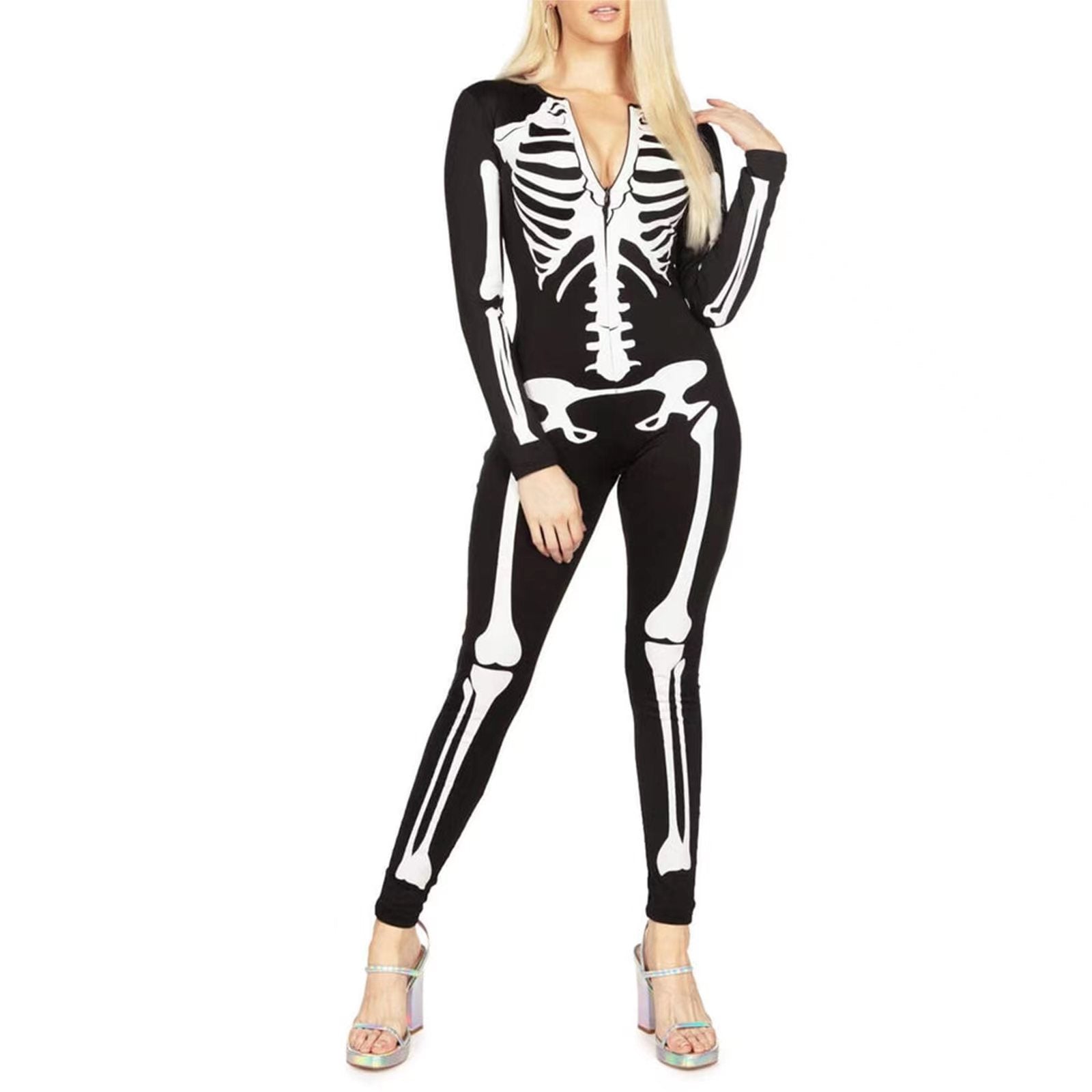 Costume scheletro stampato Halloween