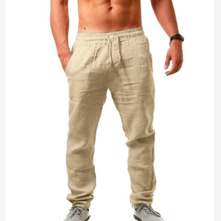 Pantaloni Eleganti in Lino Uomo