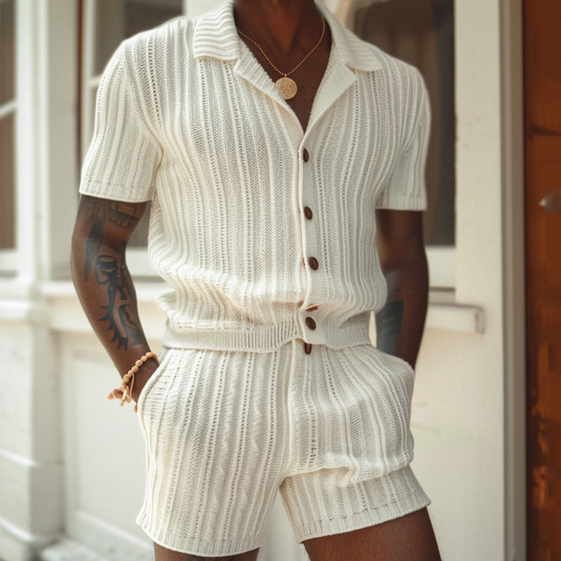 Completo Uomo Slim Fit in Maglia Traspirante