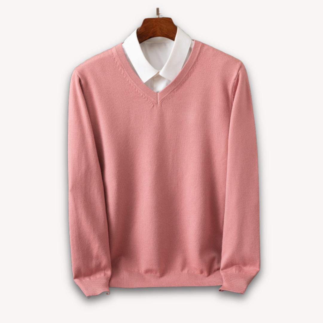 Giovanni | Felpa in cashmere a V elegante per uomo