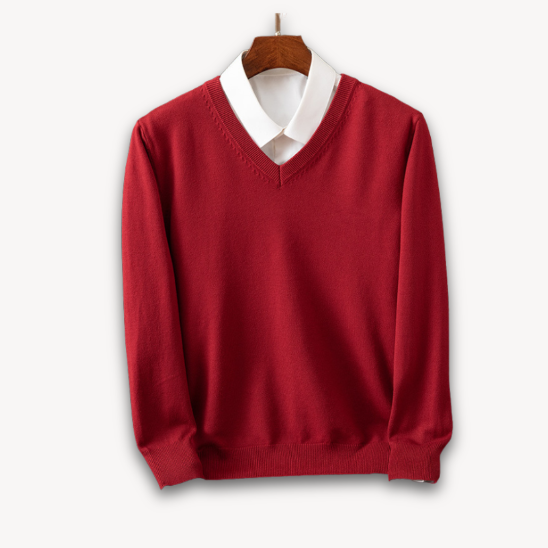 Giovanni | Felpa in cashmere a V elegante per uomo