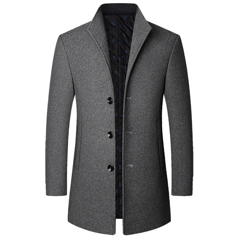Matteo | Cappotto trapuntato monopetto da uomo