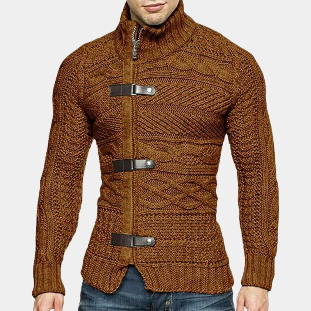 Stefano | Cardigan elegante con cerniera per uomo