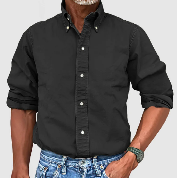 Camicia Classica in Lino a Maniche Lunghe