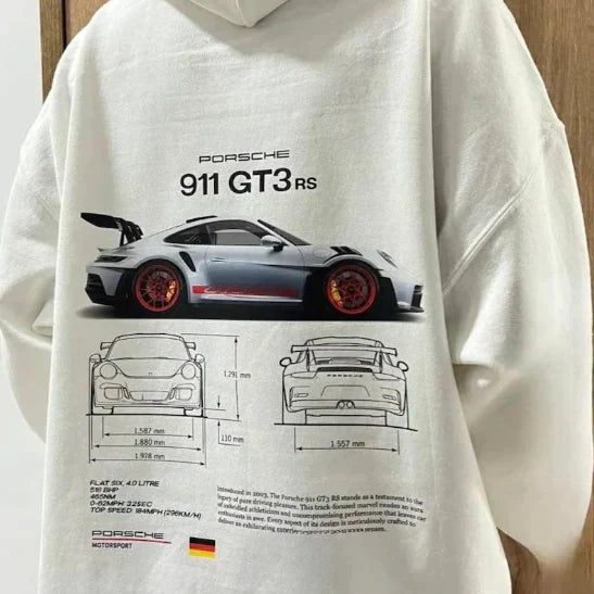 Enzo | Felpa uomo con cappuccio oversize racing