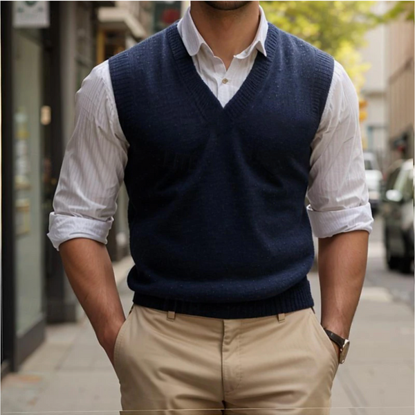 Maglione Vintage Senza Maniche