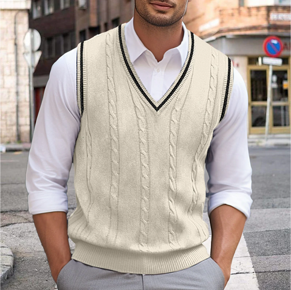 Maglione Senza Maniche con Collo a V