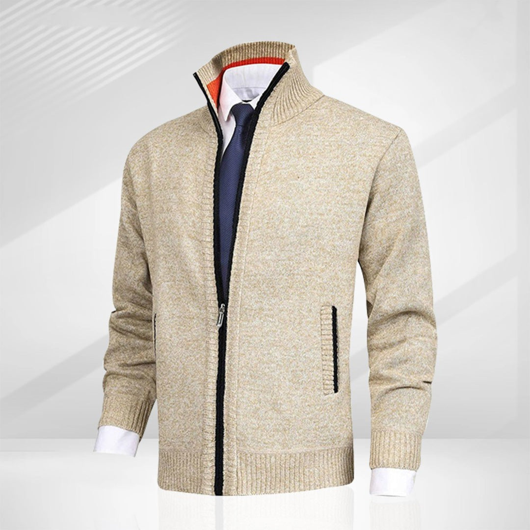 Davide | Cardigan estivo elegante con zip uomo