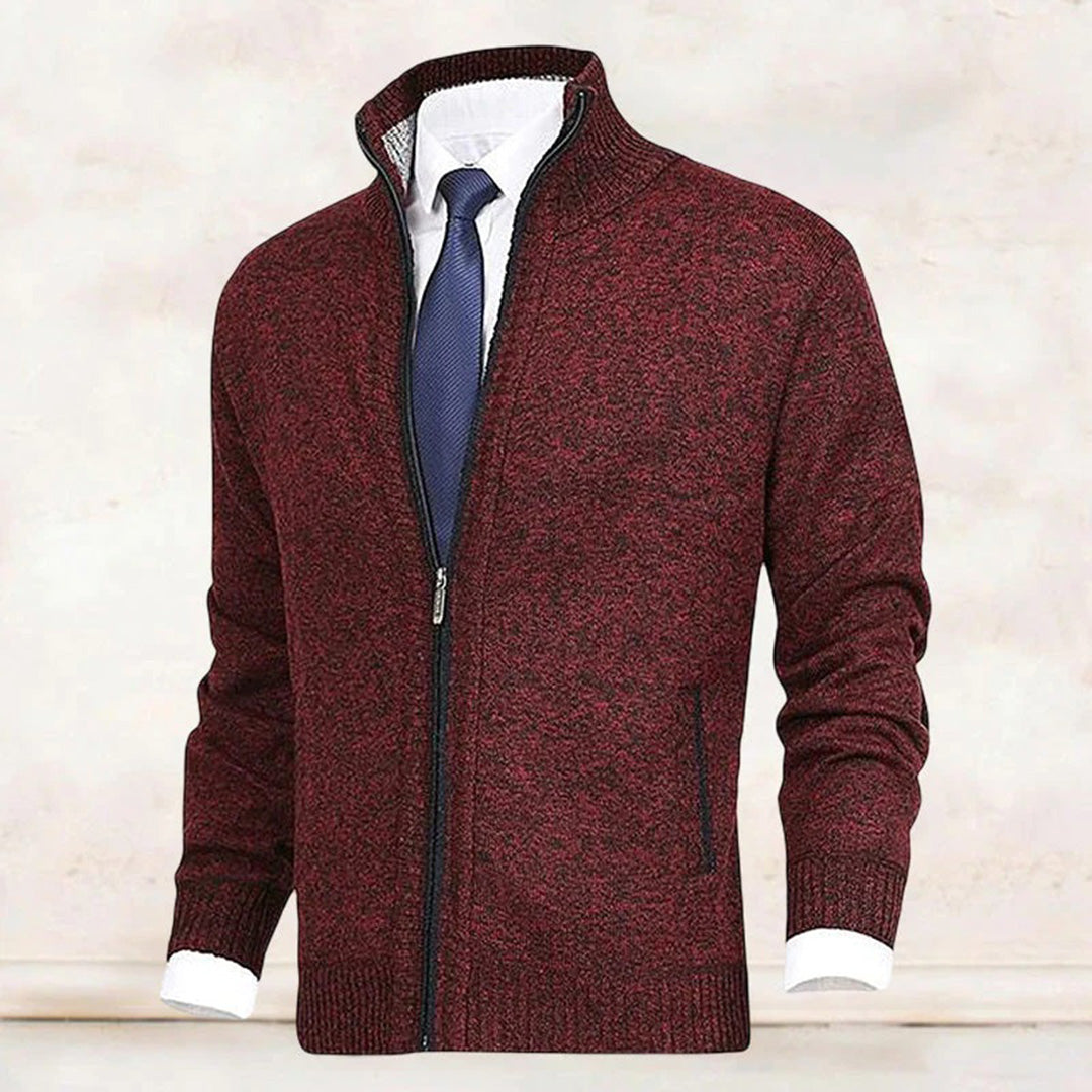 Davide | Cardigan estivo elegante con zip uomo