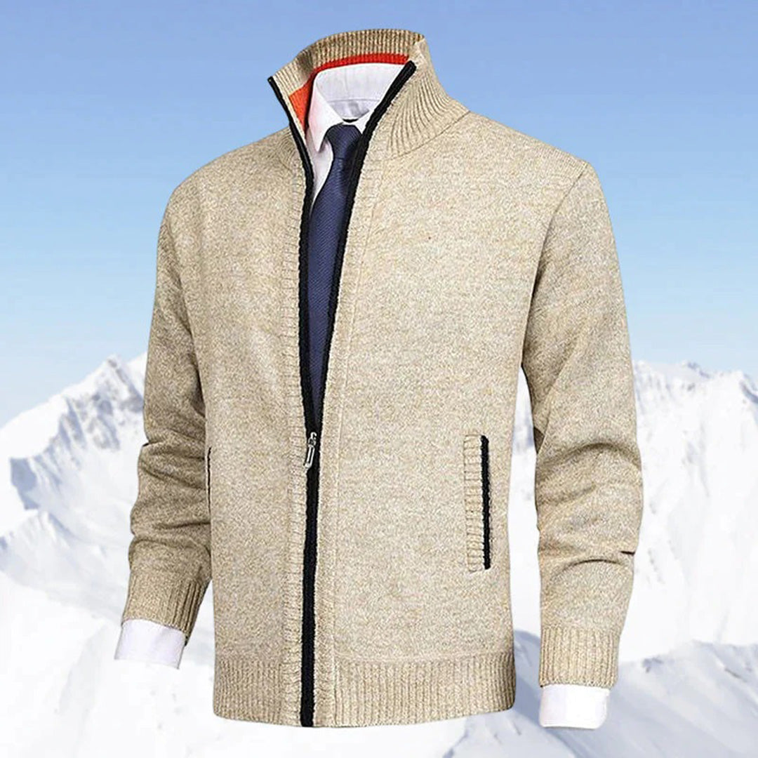 Davide | Cardigan estivo elegante con zip uomo