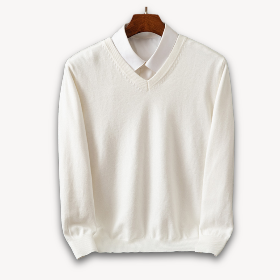 Giovanni | Felpa in cashmere a V elegante per uomo