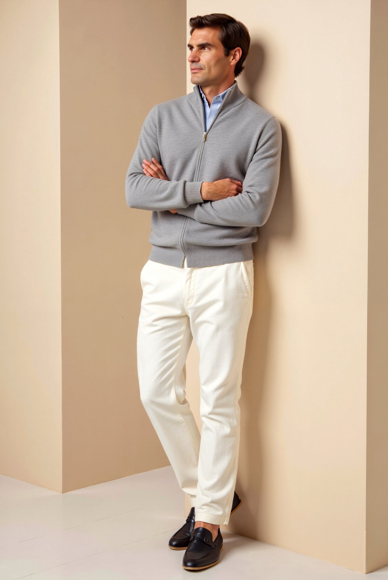 Davide | Cardigan elegante slim-fit per uomo
