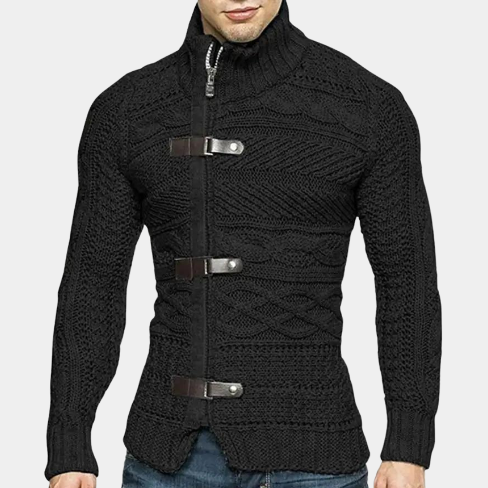 Stefano | Cardigan elegante con cerniera per uomo