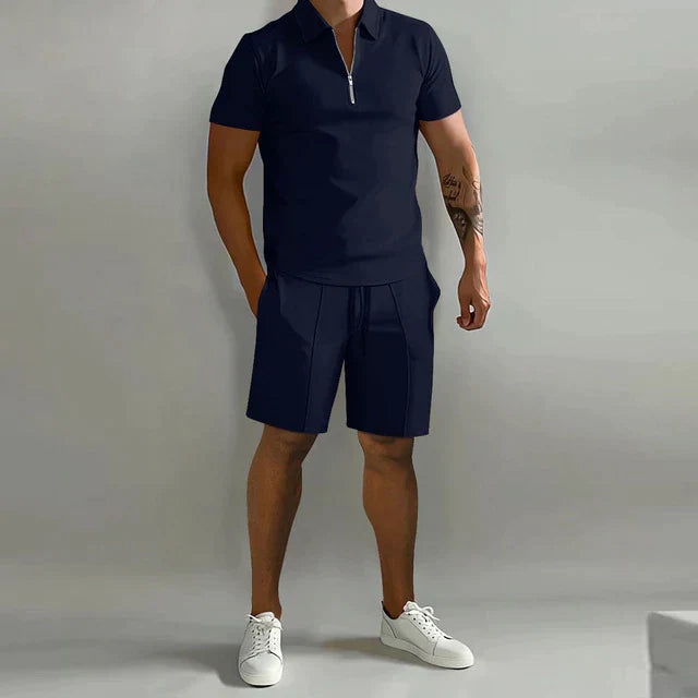 Set  di Polo e Pantaloni Corti Estivi di Lusso, Elegante e Stilosissimo