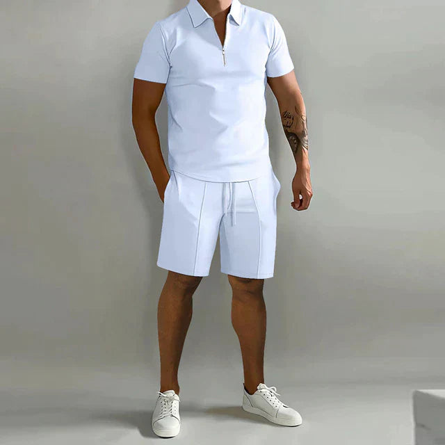Set  di Polo e Pantaloni Corti Estivi di Lusso, Elegante e Stilosissimo