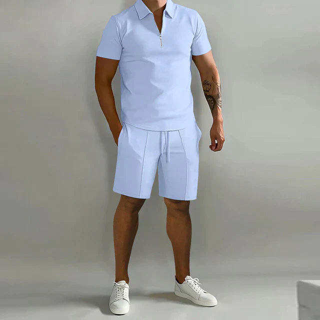 Set  di Polo e Pantaloni Corti Estivi di Lusso, Elegante e Stilosissimo