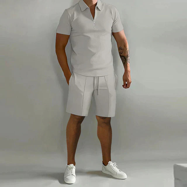 Set  di Polo e Pantaloni Corti Estivi di Lusso, Elegante e Stilosissimo