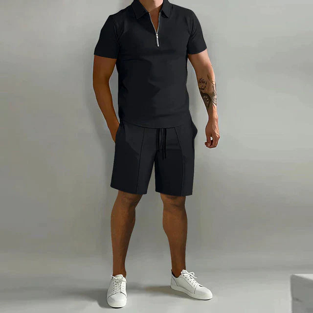 Set  di Polo e Pantaloni Corti Estivi di Lusso, Elegante e Stilosissimo