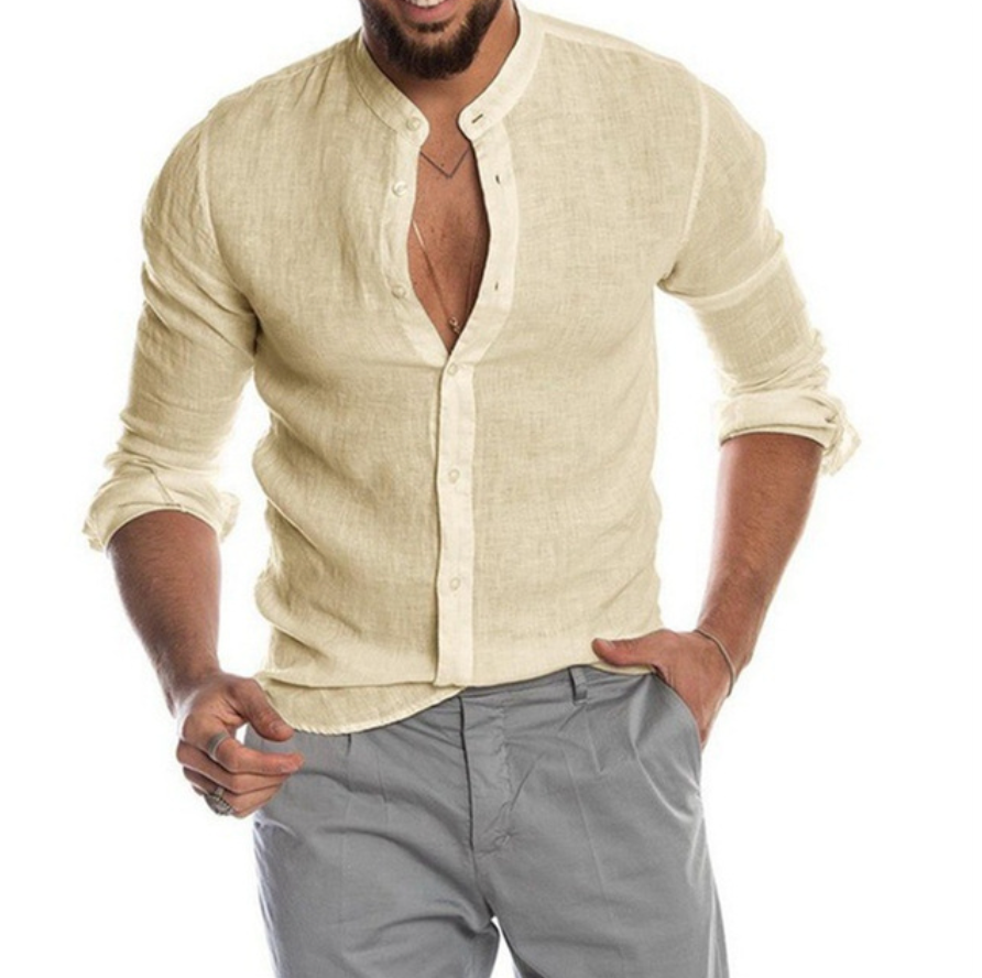 Camicia di lino elegante da uomo per il massimo comfort