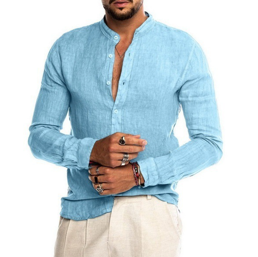 Camicia di lino elegante da uomo per il massimo comfort