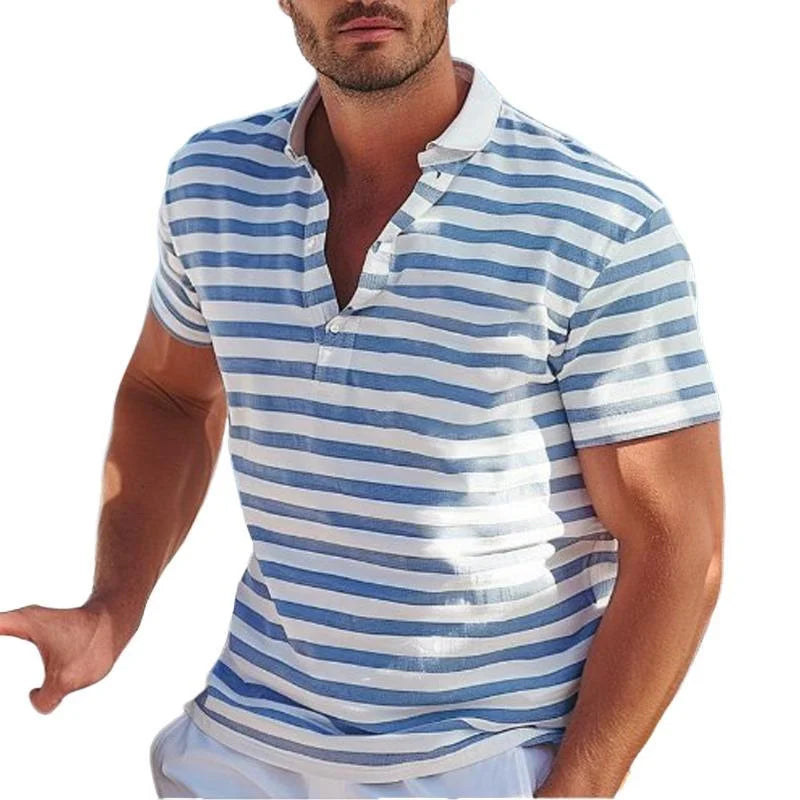 Gabriele - Polo Retro a Strisce da Uomo