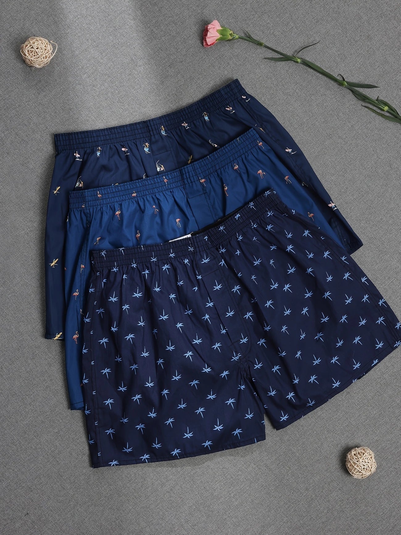 Boxer da uomo in cotone con stampa freccia multicolore