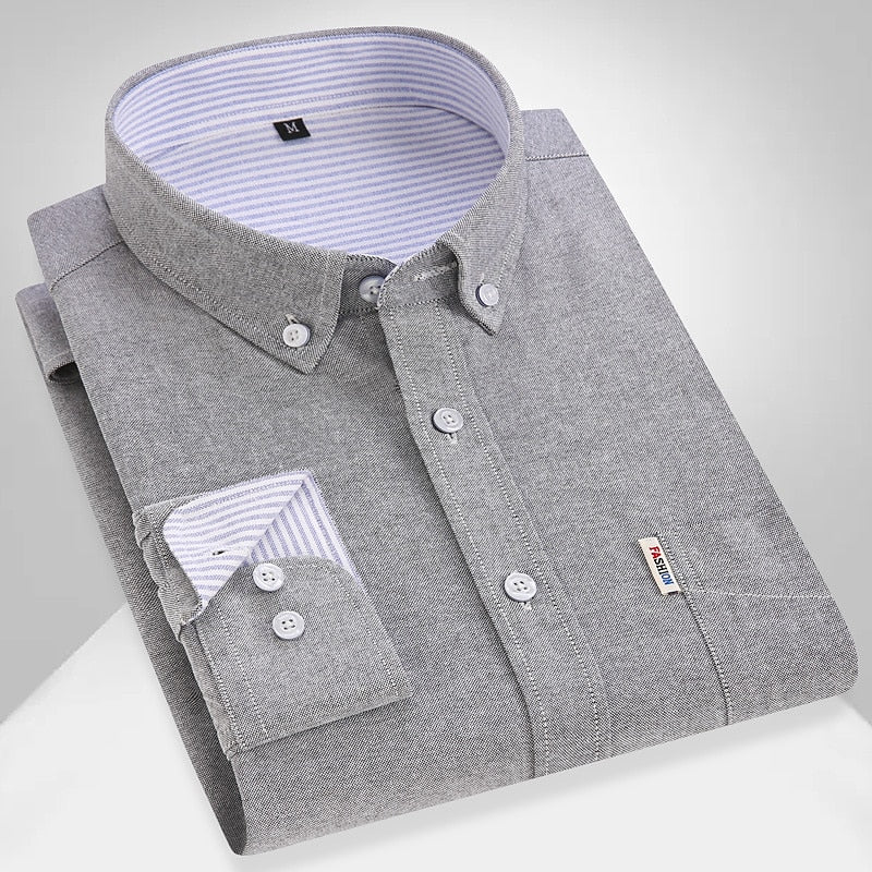 Tommaso | Camicia Classica a Maniche Lunghe in Cotone
