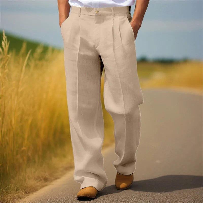 Corrado | Pantalone estivo in lino per uomo
