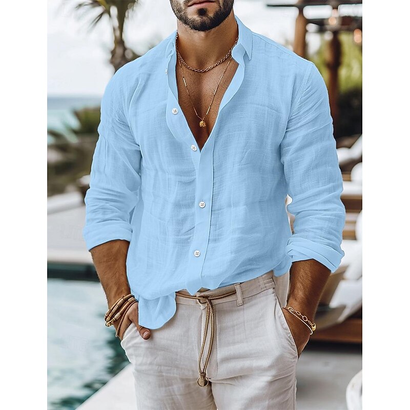 Luca - Camicia in Lino da Uomo
