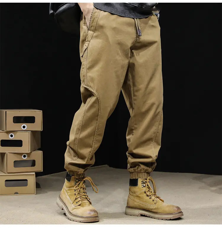 Pantaloni classici in cotone americano
