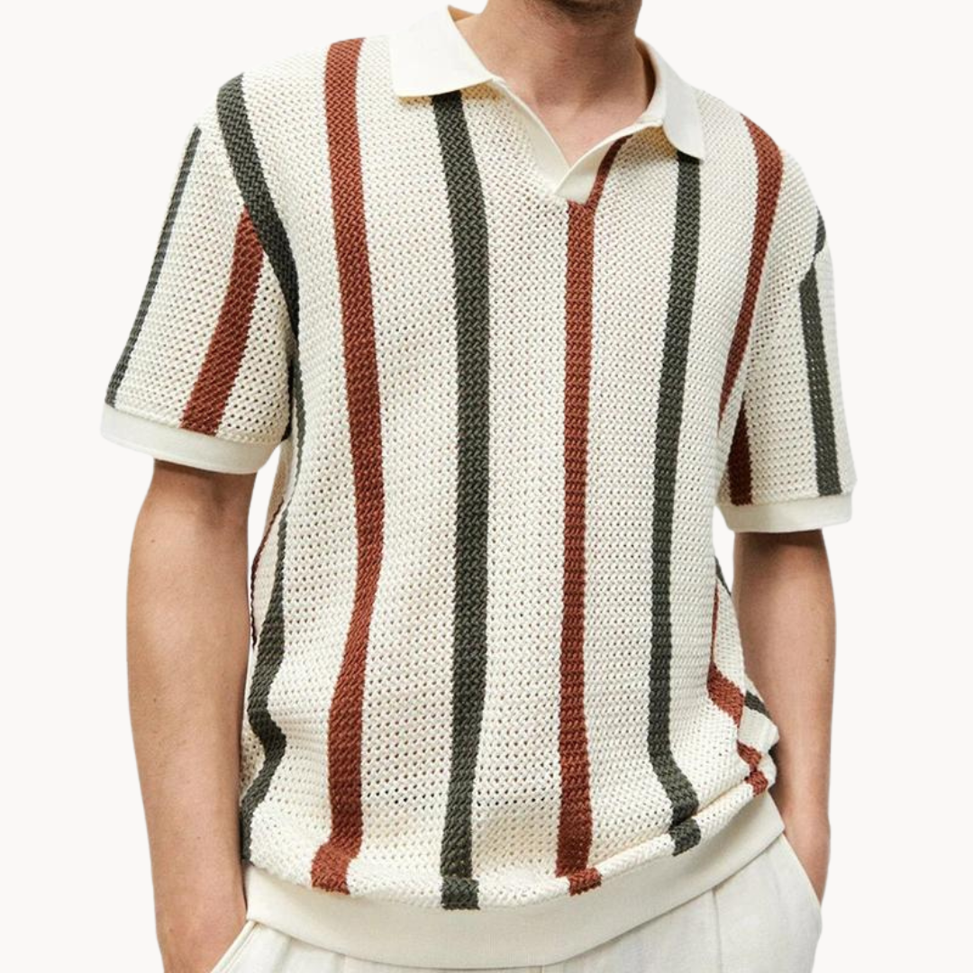 Polo a Righe Comoda Vestibilità Larga