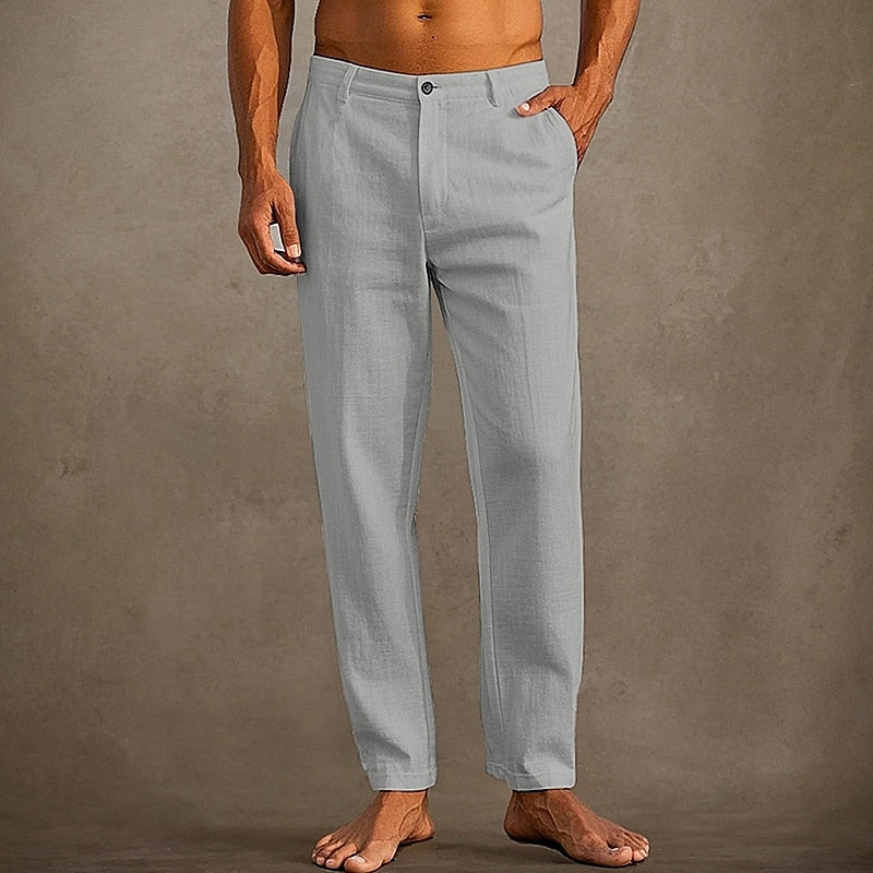 Giovanni - Pantaloni Estivi in Lino da Uomo