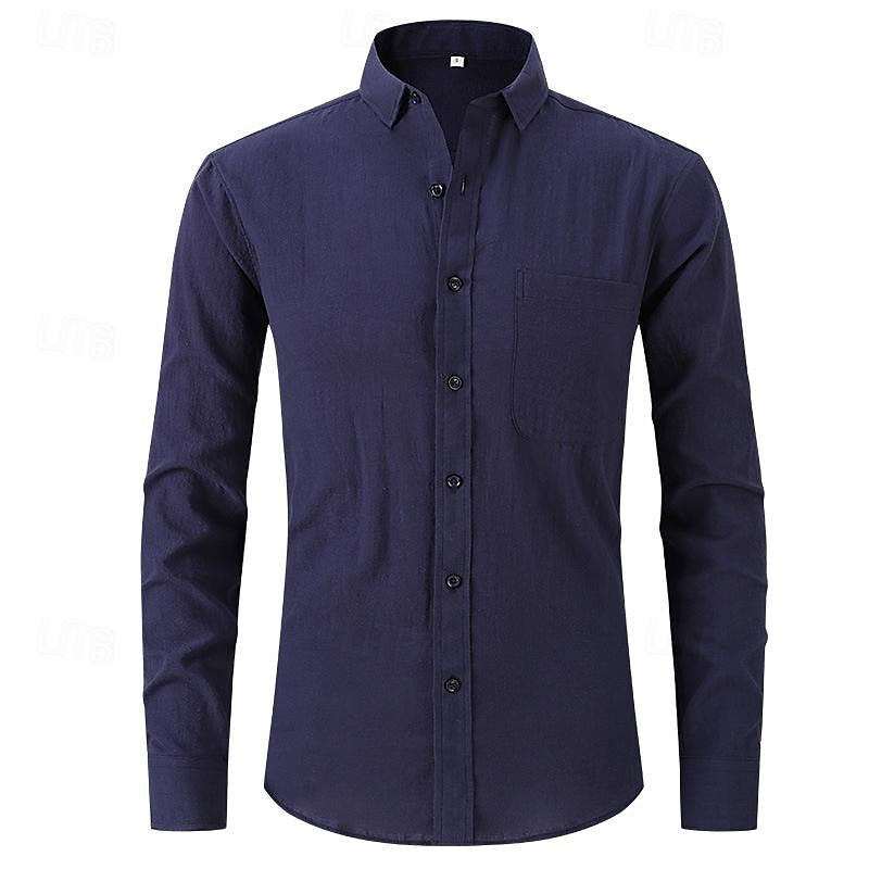 Matteo | Camicia Classica a Maniche Lunghe in Lino