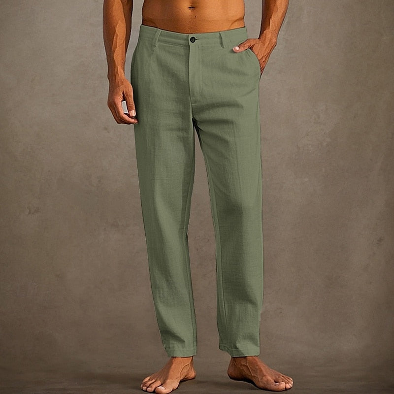 Giovanni - Pantaloni Estivi in Lino da Uomo