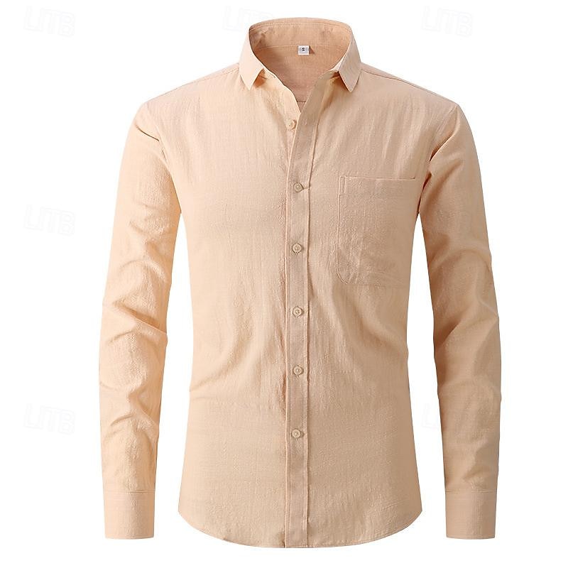 Matteo | Camicia Classica a Maniche Lunghe in Lino