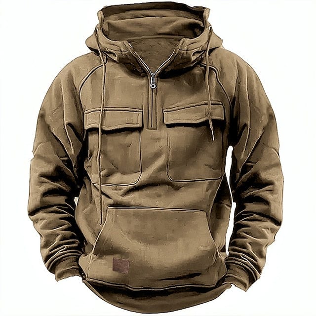 Fabio | Felpa uomo con cappuccio e zip casuale