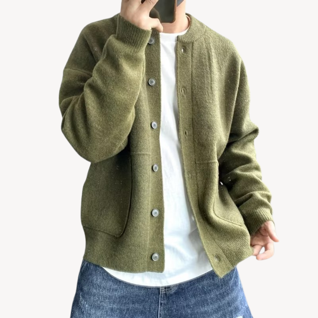 Giovanni | Cardigan in lana con bottoni per uomo