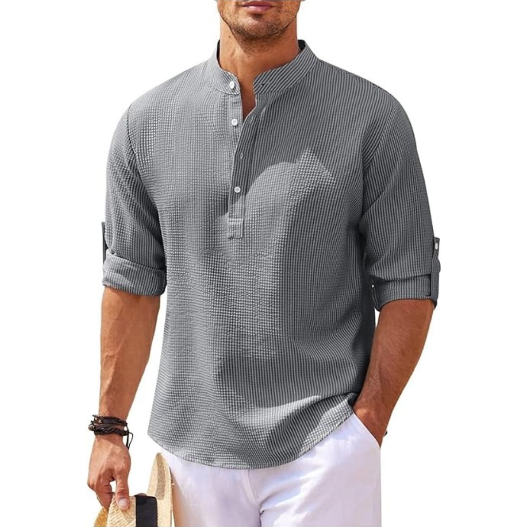 Camicia in Lino Uomo Vestibilità Comoda