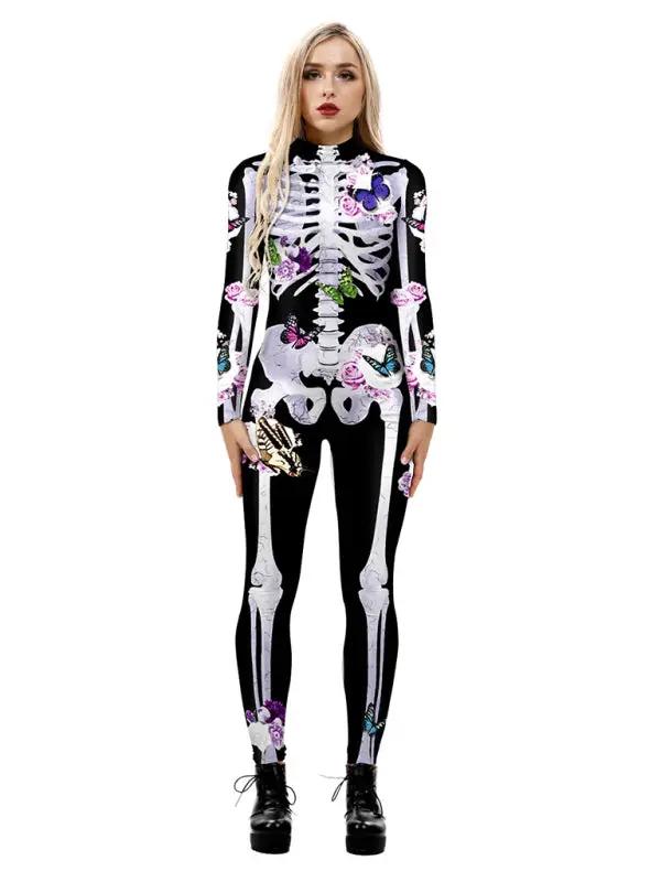 Scheletro Farfalla Stampa Costume di Halloween