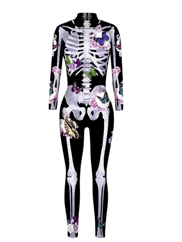 Scheletro Farfalla Stampa Costume di Halloween