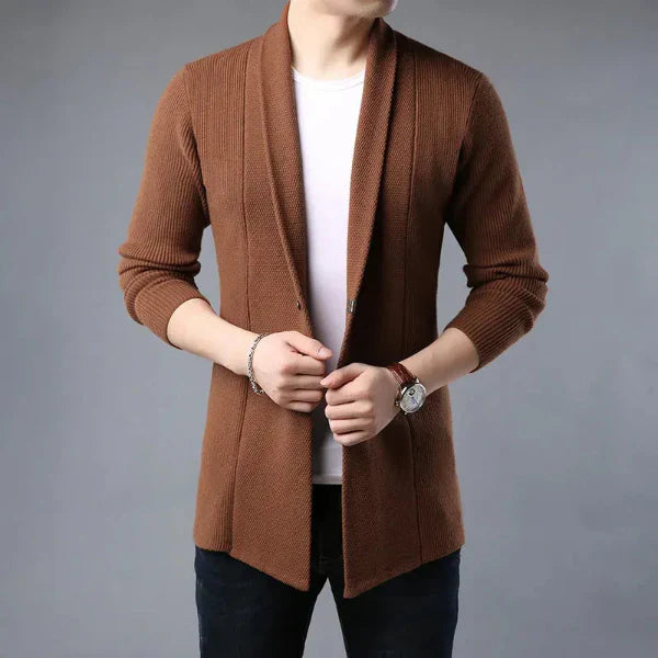 Matteo | Cardigan in lana a coste per uomo