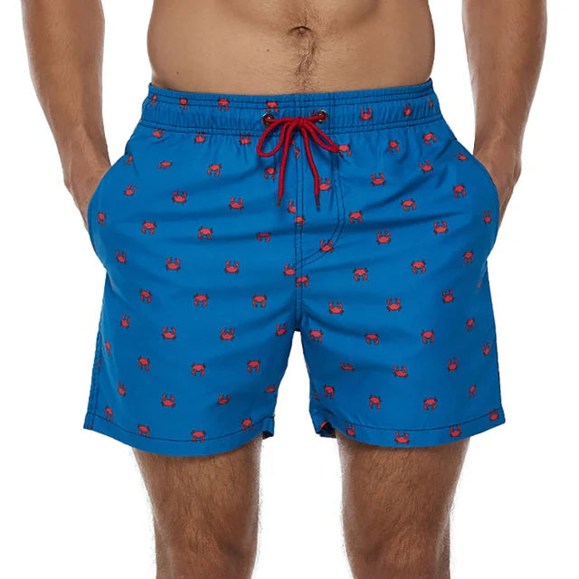 Short da bagno da uomo doppio con fantasia mimetica e asciugatura rapida