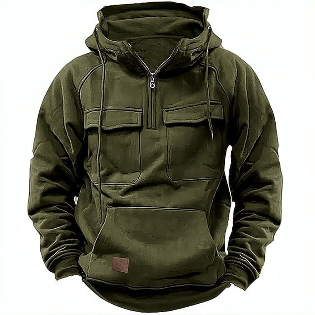 Fabio | Felpa uomo con cappuccio e zip casuale