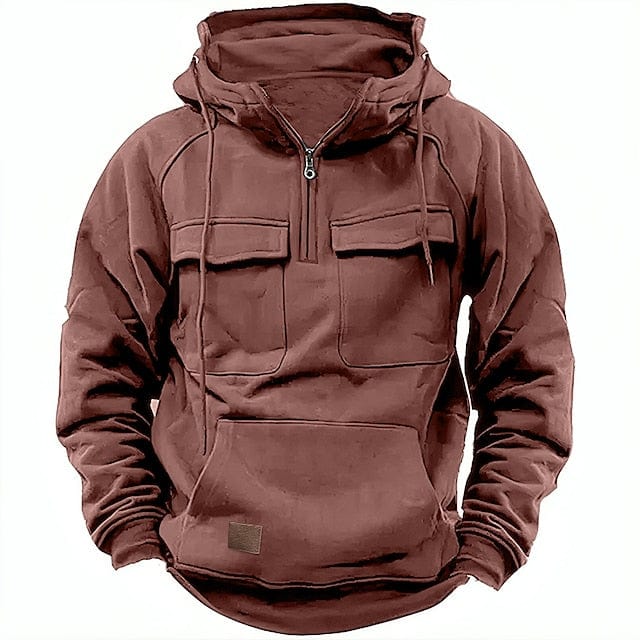 Fabio | Felpa uomo con cappuccio e zip casuale