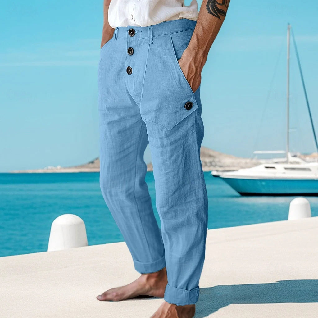 Pasquale | Pantalone estivo in lino per uomo
